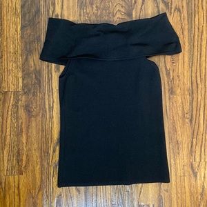 Off the shoulder black top